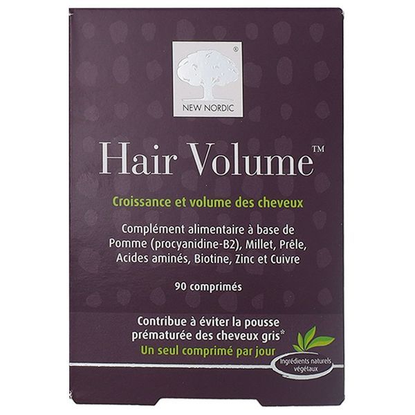 HAIR VOLUME CROISSANCE ET VOLUME DES CHEVEUX Comprimé, complément alimentaire à visée capillaire, bt 90