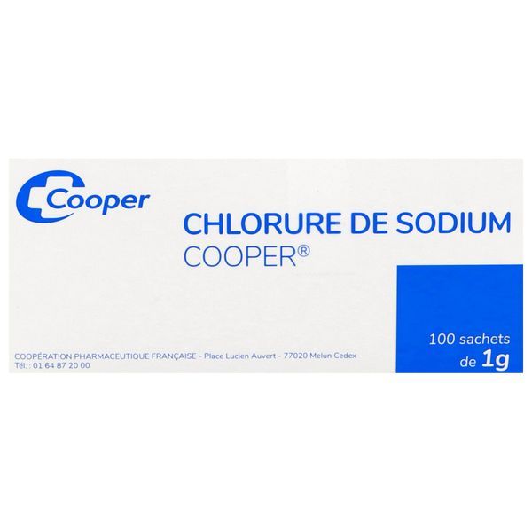 SODIUM CHLORURE COOPER Chlorure de sodium anhydre pur cristallisé, sachet 1 g, bt 100