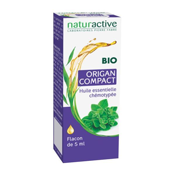 NATURACTIVE HUILE ESSENTIELLE CHEMOTYPEE BIO Huile essentielle, complément alimentaire à base d'origan compact HECT, fl 5 ml