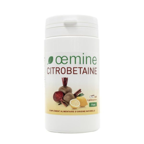 OEMINE CITRO BETAINE Gélule, complément alimentaire à visée hépatique, bt 60