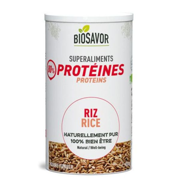Biosavor Protéines de Riz 80% BIO - 400 g