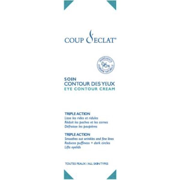 COUP D'ECLAT SOIN CONTOUR DES YEUX Crème triple action pour le contour des yeux, tube 15 ml