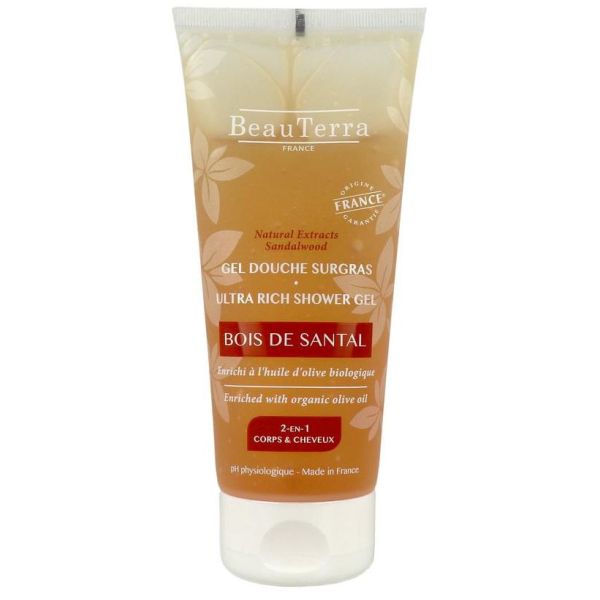 Beauterra Gel Douche Surgras Bois De Santal Tube 200 Ml 1