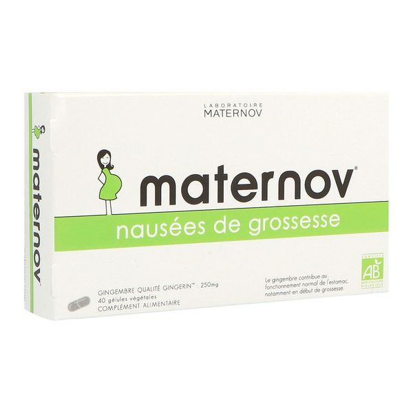 MATERNOV NAUSEES DE GROSSESSE Gélule, complément alimentaire à base de gingembre, bt 40