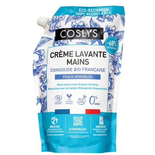Coslys Doypack Crème lavante mains Consoude BIO - 1 L