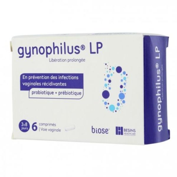 GYNOPHILUS LP comprimé vaginal boite de 6 cpr