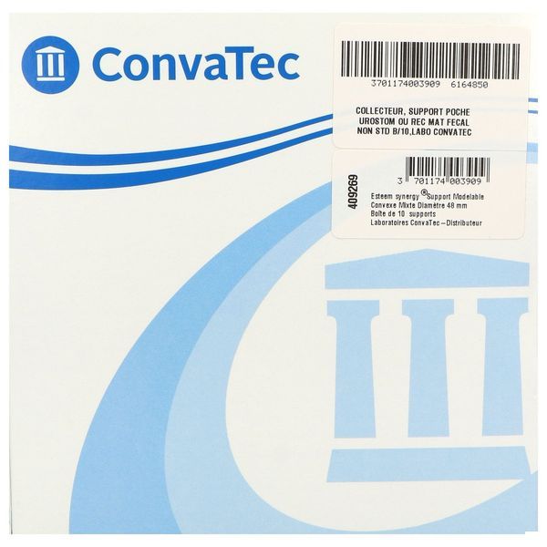 ESTEEM SYNERGY SUPPORT MODELABLE Support porte-poche mixte convexe, souple, à couplage adhésif, anneau 48 mm (ref. 409269), bt 10