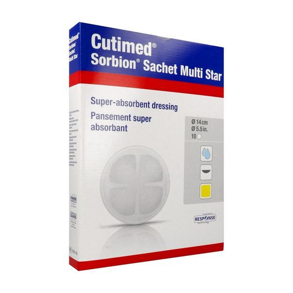 CUTIMED SORBION MULTI STAR PANSEMENT SACHET 14 CM 10