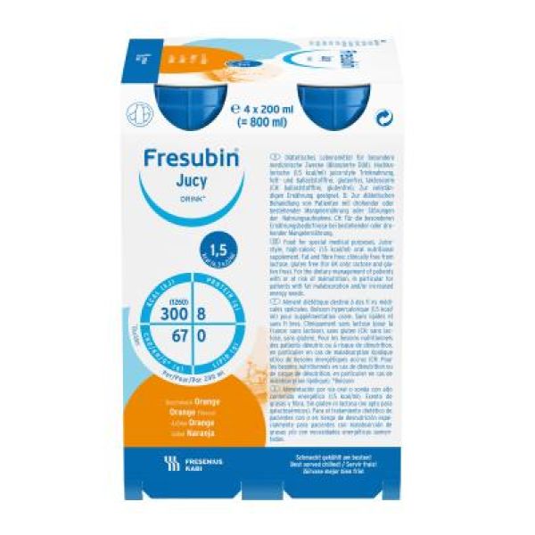FRESUBIN JUCY ORANGE 200mlx4