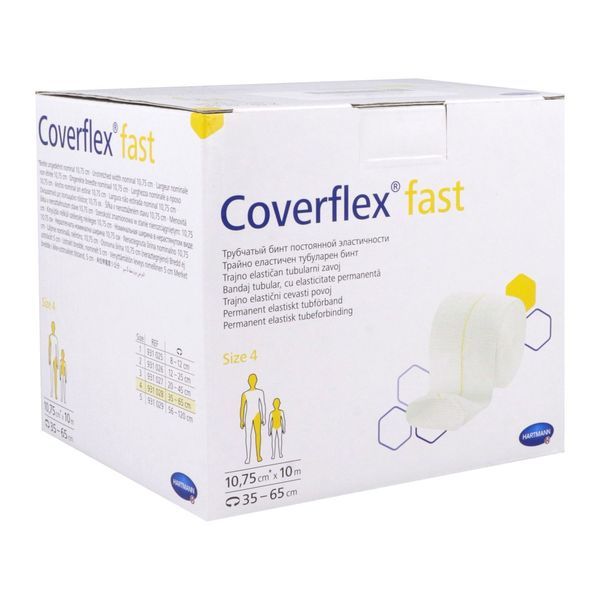 COVERFLEX FAST Jersey tubulaire à élasticité permanente, taille 4, 10 m x 10,75 cm (ref. 931028), unité