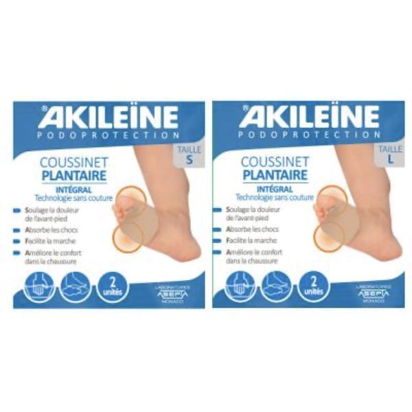 AKILEINE PODOPROTECTION COUSSIN PLANTAIRE Coussin plantaire de protection intégral, small (ref. 418), paire
