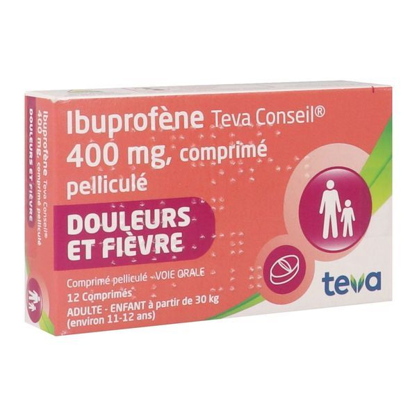 Ibuprofene Teva Conseil 400 Mg Comprime Pellicule B/12