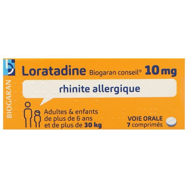 LORATADINE BIOGARAN CONSEIL 10 mg comprimé B/7