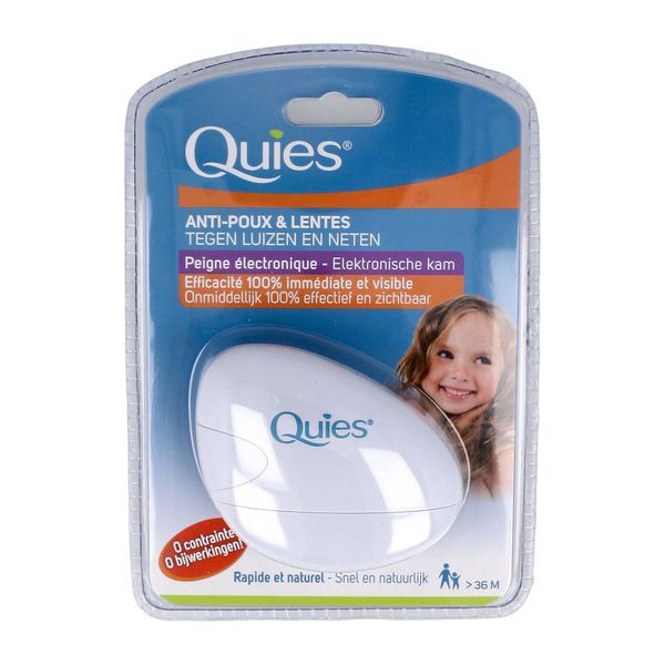 Quies Peigne Anti-Poux Electrique - Peigne Sans Pile 1
