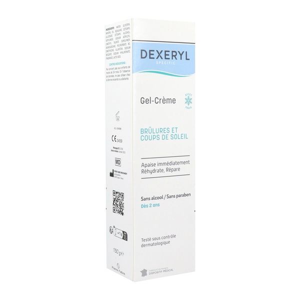 DEXERYL SPECIFIC GEL CREME BRULURES ET COUPS DE SOLEIL Gel crème à effet frais, dispositif médical, tube 150 g