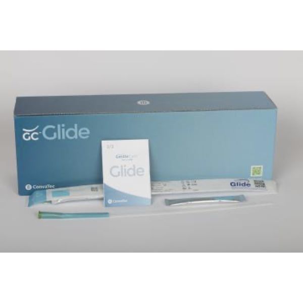 GENTLECATH GLIDE Sonde vésicale hydrophile autolubrifiée, droite, type Nélaton pour homme, CH 18, code couleur rouge (ref. 421569), bt 30