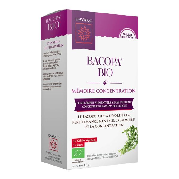 Dayang Bacopa BIO - 15 gélules