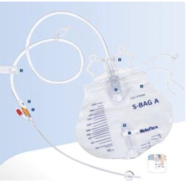 TELEFLEX PROFILCATH SILICONE PRECONNECTE CH16 SYSTEME SACHET 2 L BT 1