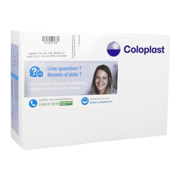 ALTERNA SYSTEME 2 PIECES Poche Maxi fermée, filtre intégré, système 2 pièces, opaque, diamètre 60 mm, bt 30