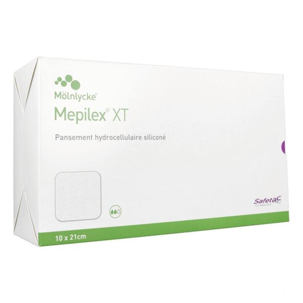 Mepilex Xt Pansement Hydrocellulaire Micro-Adherent Silicone 10Cm*21Cm 10*21 Cm 16