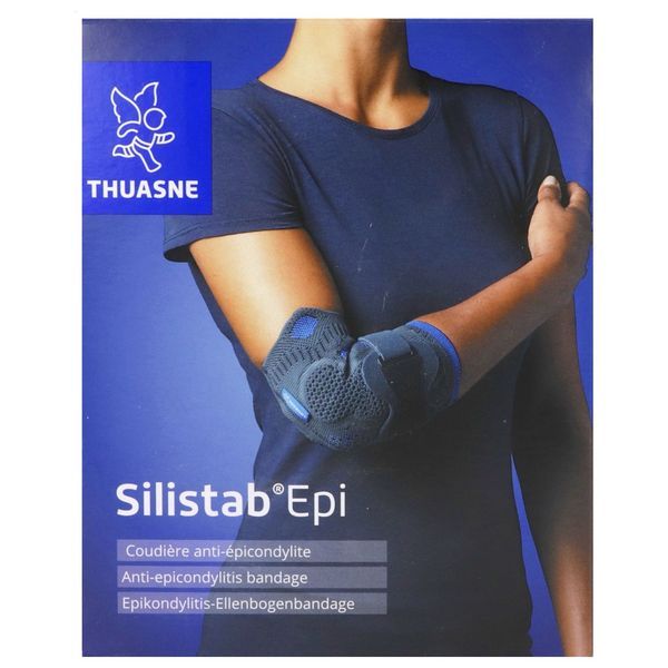 SILISTAB EPI NOUVELLE VERSION Coudière antiépicondylite avec sangle additionnelle amovible, taille 1, unité