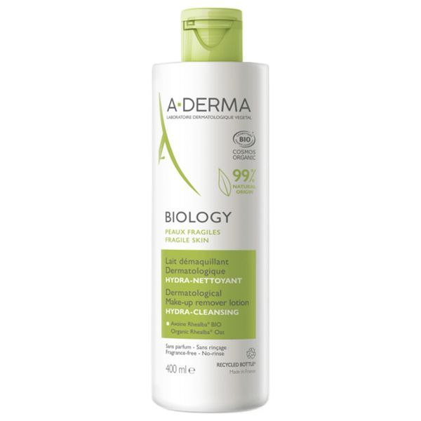 BIOLOGY LAIT DEMAQUILLANT DERMATOLOGIQUE Lait démaquillant hydra - nettoyant à l'Avoine Rhealba bio, fl 400 ml