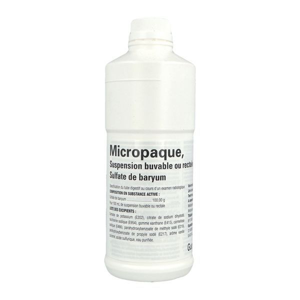 MICROPAQUE Suspension buvable ou rectale, flacon 500 ml