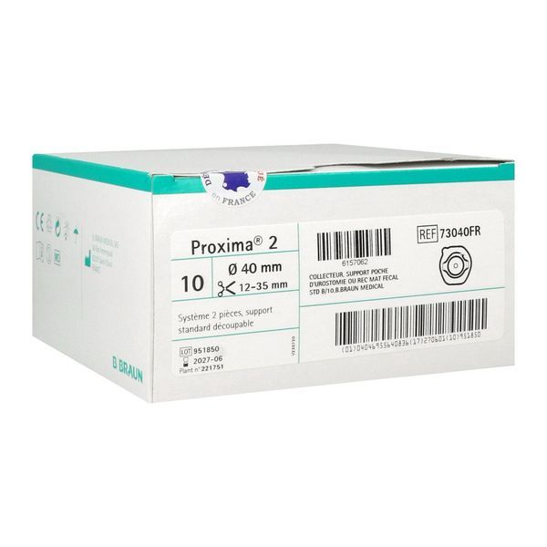 PROXIMA2+ SUPPORT STANDARD Support porte-poche Standard, double protection, à découper, diamètre 40 mm (ref. 73040FR), bt 10