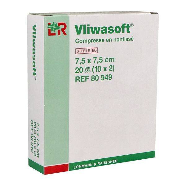 Vliwasoft Non Tisse Sterile 7,5*7,5Cm Compresse 10 2