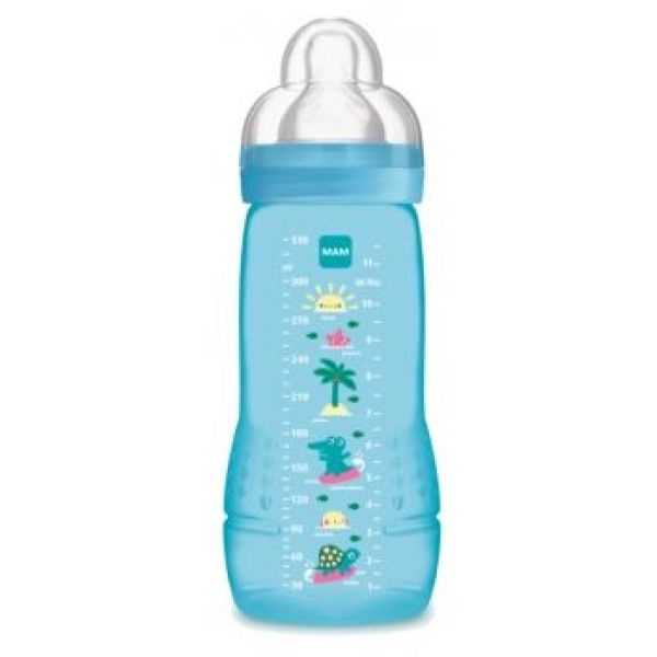 Mam Biberon Easy Active 2Eme Age Garcon 330 Ml Bleu 1