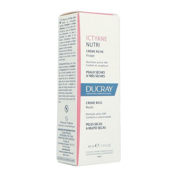 DUCRAY ICTYANE Nutri Creme Riche hydratante 24 H - tube 40 ml
