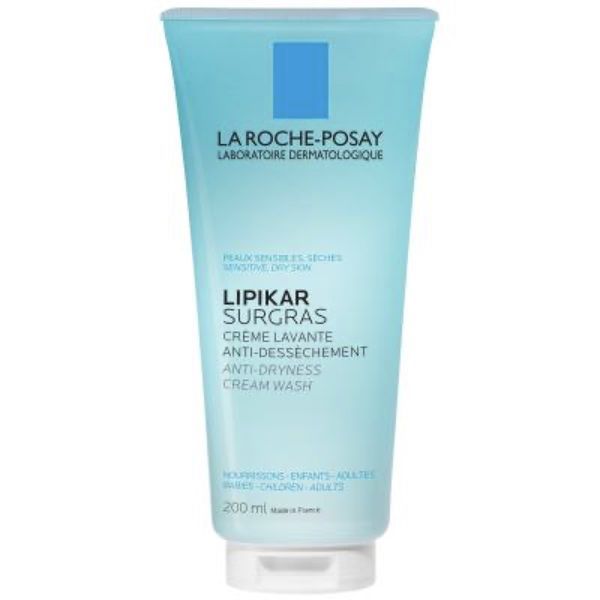 LIPIKAR SURGRAS CREME LAVANTE Crème lavante anti-dessèchement, éco-recharge 400 ml