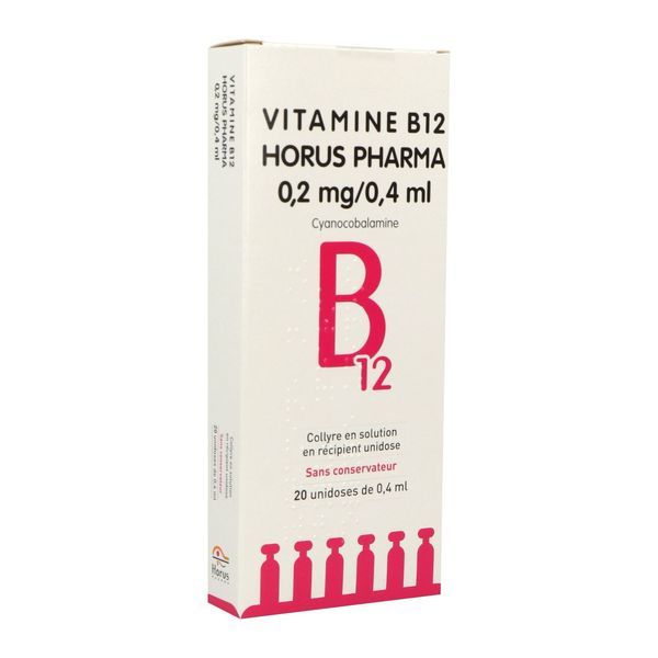 Vitamine B12 Horus Pharma 0,2Mg/0,4 Ml Collyre En Solution En Recipient Unidose B/20
