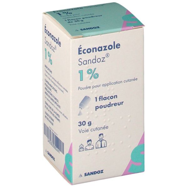 Econazole Sandoz 1 % Poudre Pour Application Cutanee 30 G En Flacon Poudreur