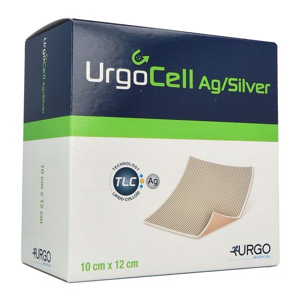URGOCELL AG Pansement hydrocellulaire TLC imprégné de sel d'argent, non adhésif, 10 cm x 12 cm, bt 16