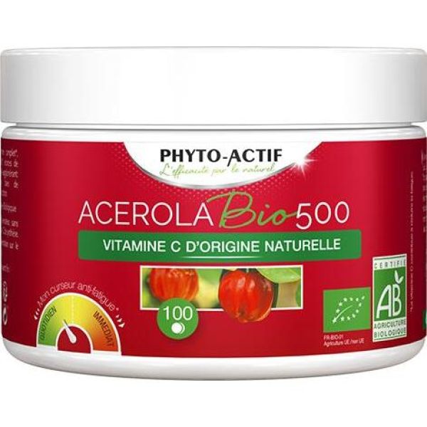 Phyto-actif Acérola + 500 Pot familial 100 comp