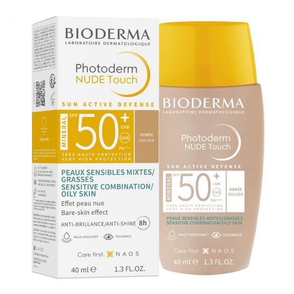 Bioderma Photoderm Nude Touch Minéral SPF50+ Teinte Doré 40 ml