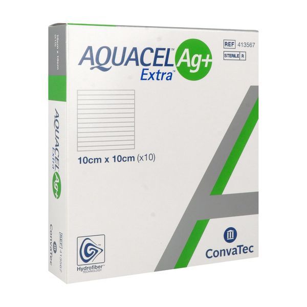 AQUACEL AG+ EXTRA 10X10CM PANSEMENT BOITE 10*10 CM 10