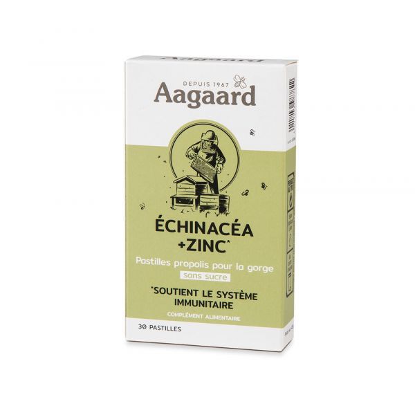 Aagaard Propolentum, Echinacéa, Zinc - 30 pastilles