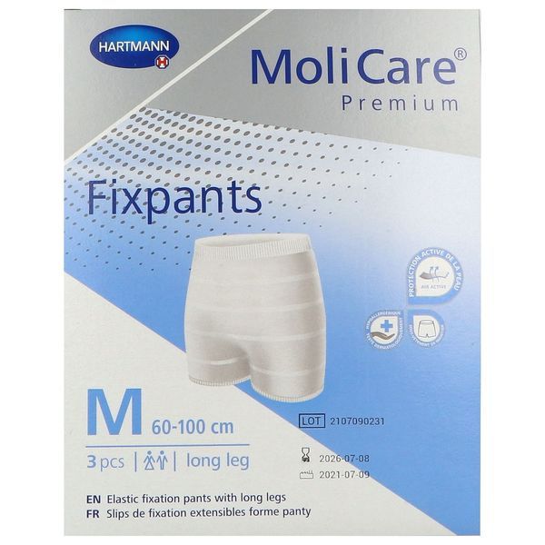 MOLIPANTS SOFT Slip filet fin et extensible pour le maintien de protection absorbante, médium (ref. 947806), bt 3