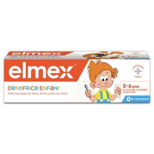 ELMEX DENTIFRICE ENFANT 0 - 6 ANS Dentifrice au fluorure d'amines Olafluor, tube 50 ml