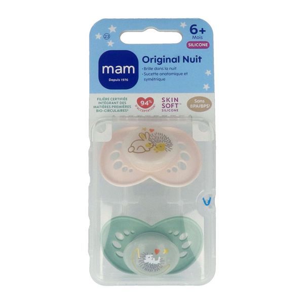 MAM SUC ORIGINAL NUIT 6+ SIL SUCETTE BOITE 2