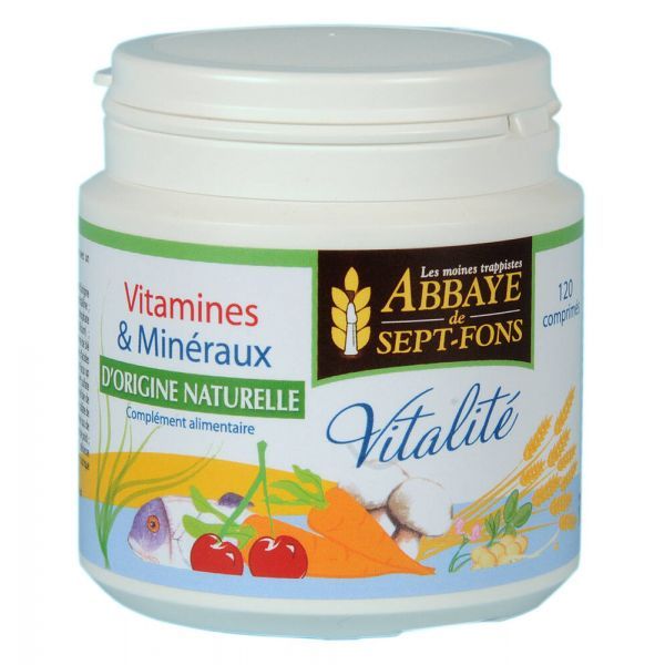 Abbaye de Sept-Fons Vitalité (11 vitamines & 8 minéraux d'origine naturelle) - 120 comprimés