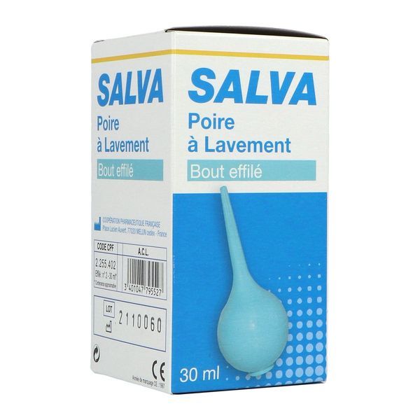 Salva poire à lavement bout effilé n°2