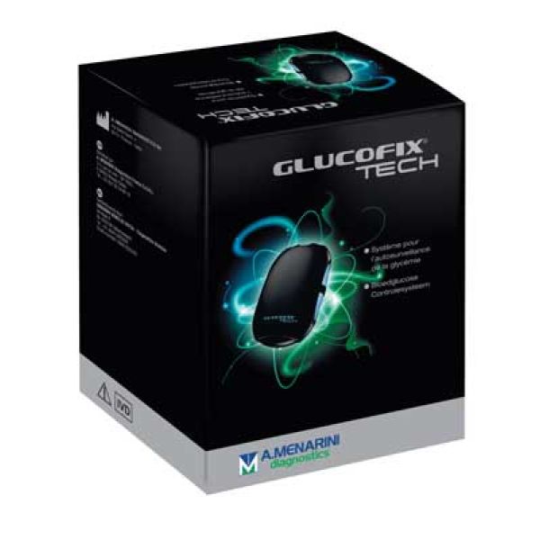GLUCOFIX TECH Kit lecteur de glycémie, technologie NFC, pack initiation unité