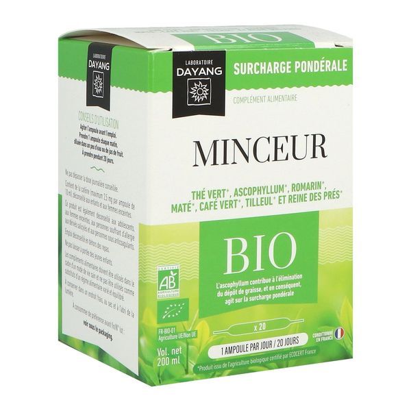 DAYANG BIO COMPLEXES AMPOULE MINCEUR Ampoule, complément alimentaire minceur à base de plantes, bt 20