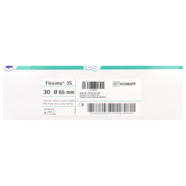 FLEXIMA 3S MIDI ROLL'UP Poche vidable, système 2 pièces avec anneau flottant, opaque, diamètre 65 mm (ref. 932065FR), bt 30