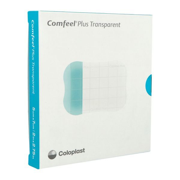 COMFEEL PLUS TRANSPARENT Pansement hydrocolloïde transparent, semiperméable, stérile, 5 cm x 7 cm (ref. 335300), bt 10
