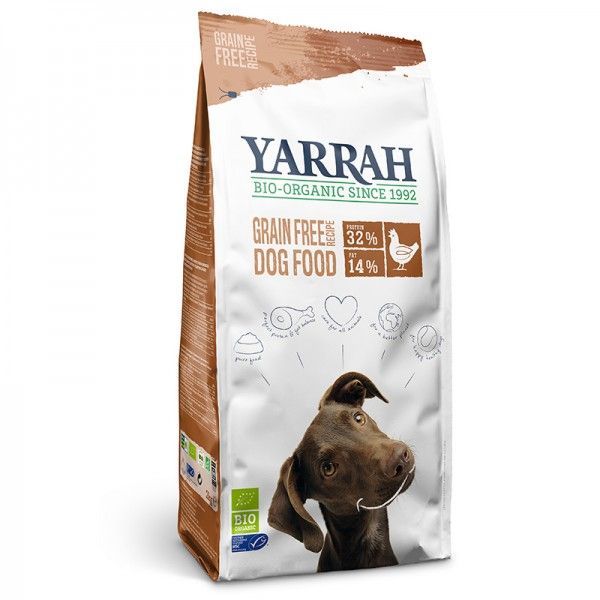 Yarrah - Croquettes au poulet pour chiens sans céréales - 2 kg