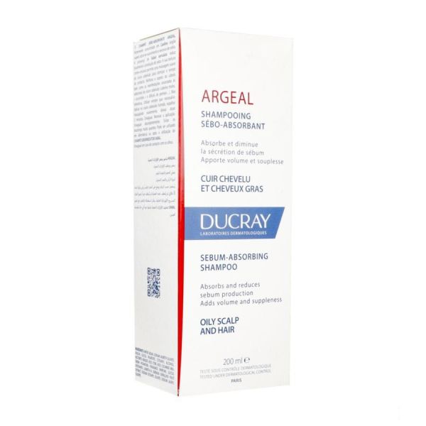 Ducray Argeal Shampooing Creme A L'Argile Douce Shamp Cr Tube 200 Ml 1